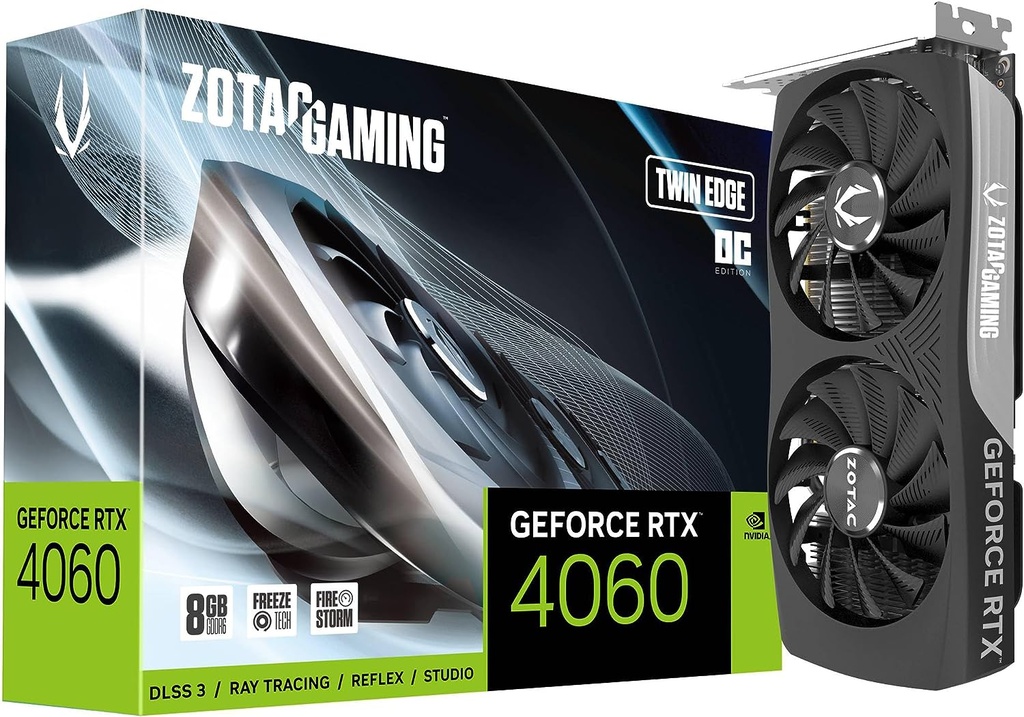 Tarjeta De Video Zotac NVIDIA GeForce RTX 4060 8GB Twin Edge OC 8GB 128-bit GDDR6 PCI Express 4.0