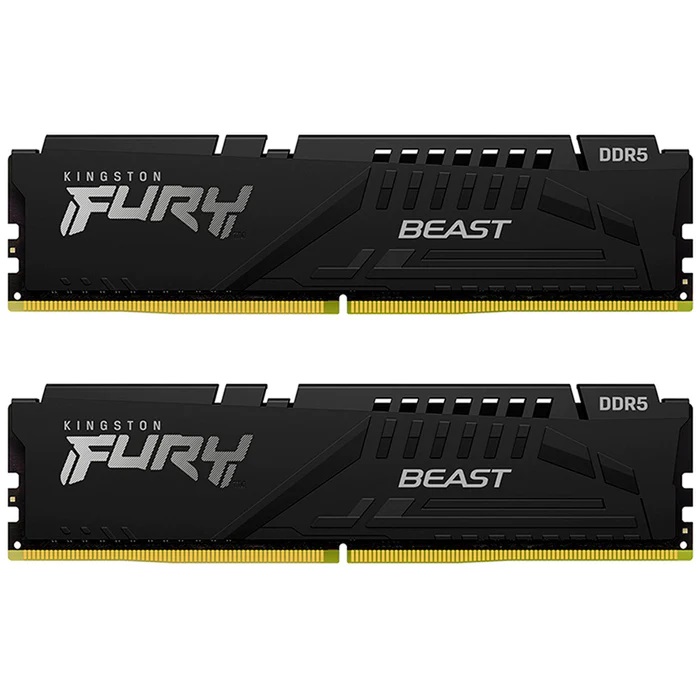 Kit De Memorias DIMM Kingston FURY Beast DDR5 PC5-41600 5200MHz CL36 64GB 2x32GB