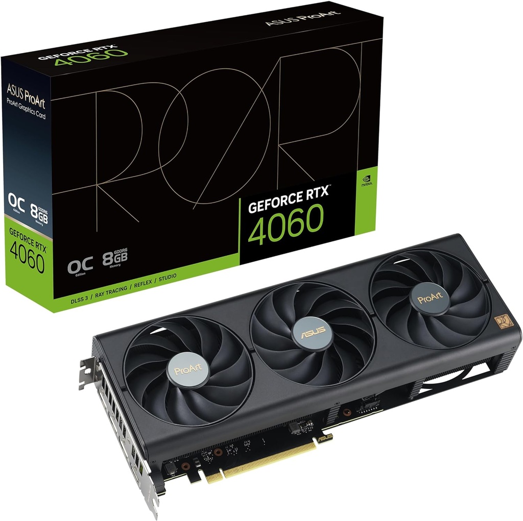 Tarjeta De Video NVIDIA GeForce RTX 4060 ASUS ProArt OC Edition 8GB GDDR6 1x HDMI 3x DisplayPort PCI Express 4.0