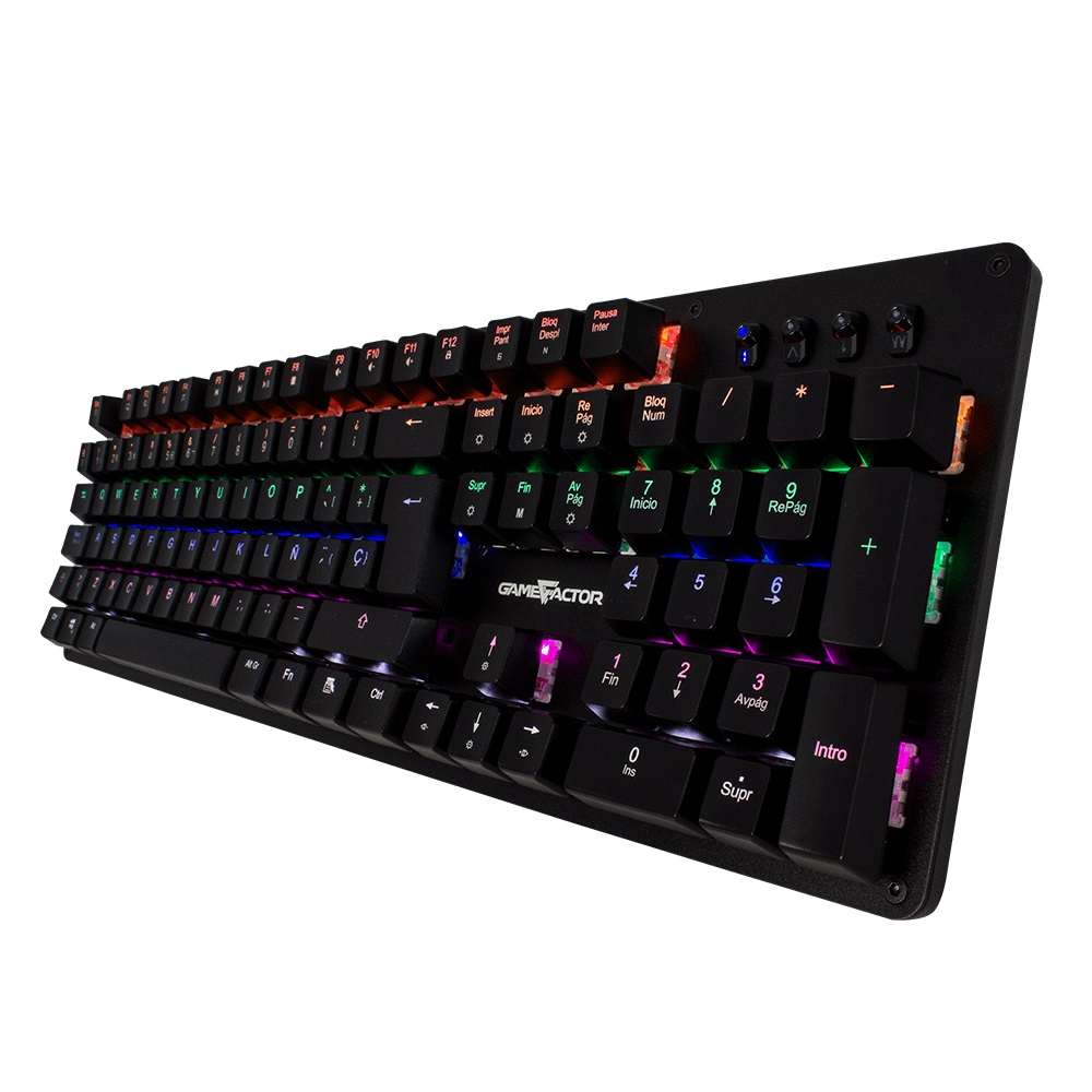 Teclado Mecanico Gamefactor KBG400-B Rainbow SWITCH BLUE USB