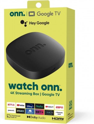 Dispositivo de Transmisión Multimedia Onn Google Tv 4K Control de Voz