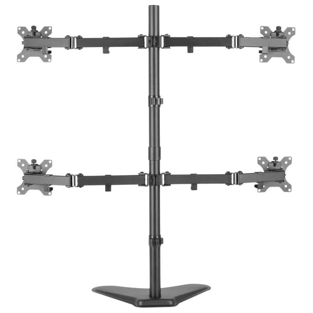 Soporte de Escritorio para 4 Monitores 13" - 32" Ovaltech hasta 8Kg Negro