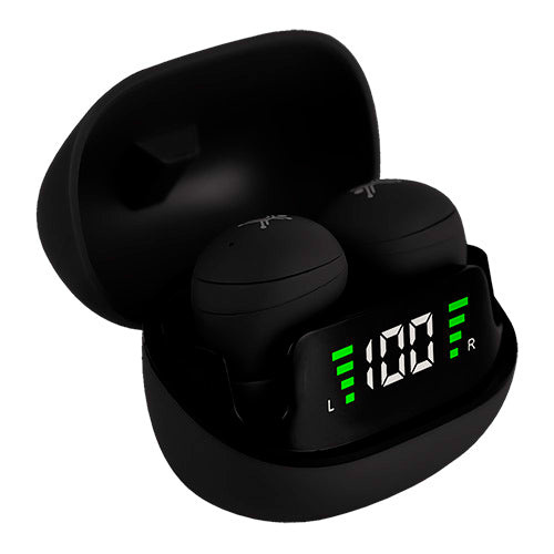 Audífonos Intrauriculares con Micrófono TWS Mini Tiny Beats Inalámbrico Bluetooth USB-C Negro