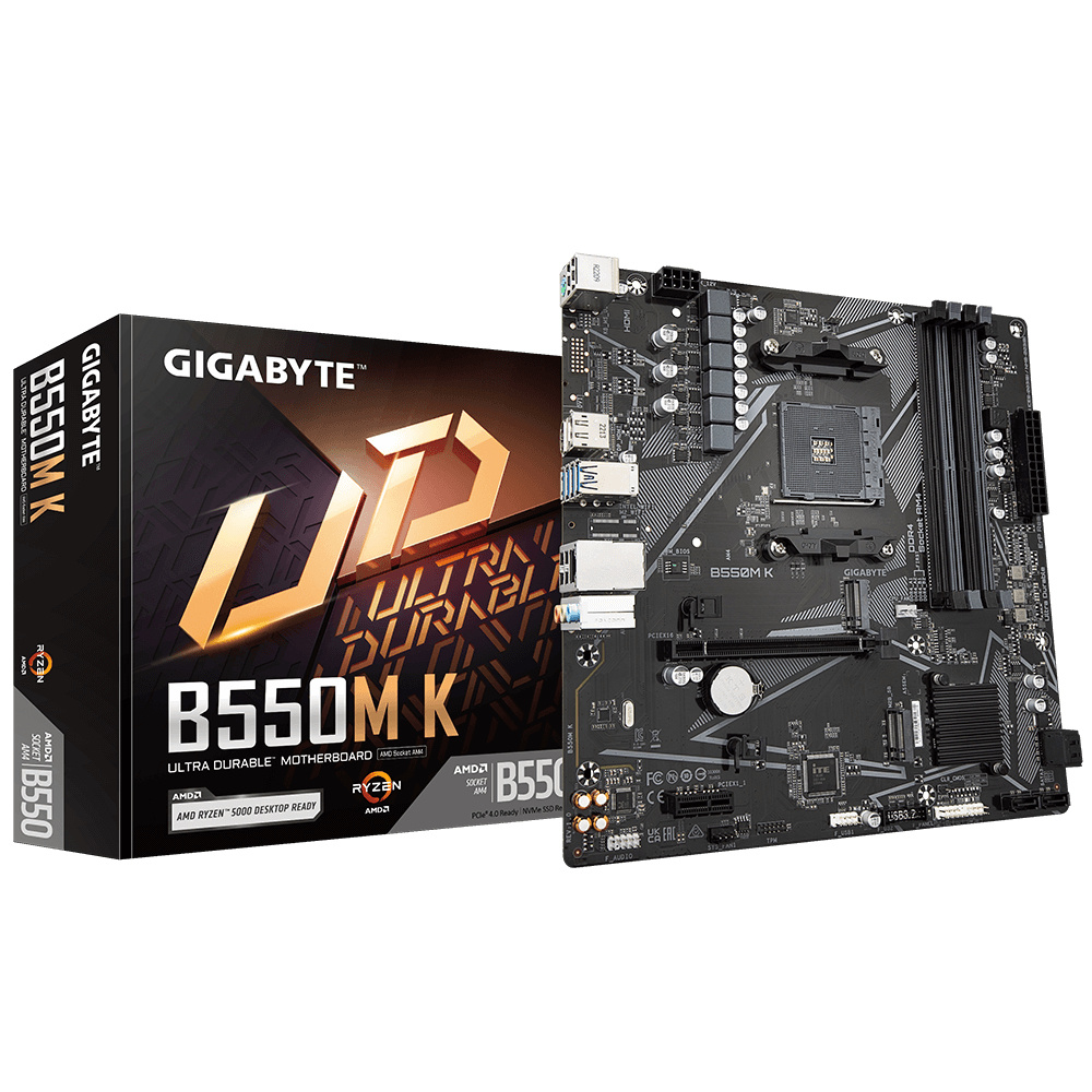 Tarjeta Madre Gigabyte Micro ATX B550M K S-AM4 AMD B550 HDMI 128GB DDR4 para AMD