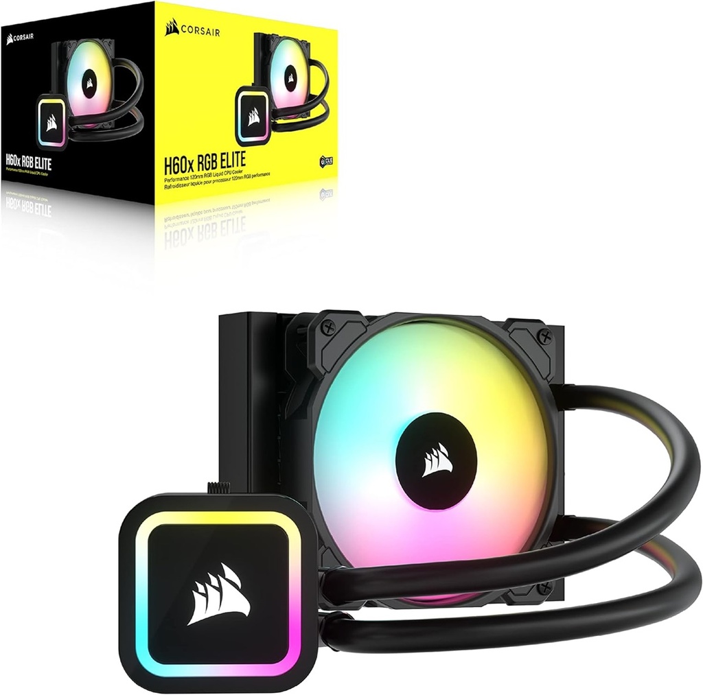 Enfriamiento Líquido para CPU Corsair iCUE H60x RGB ELITE 1 x 120mm 1500RPM