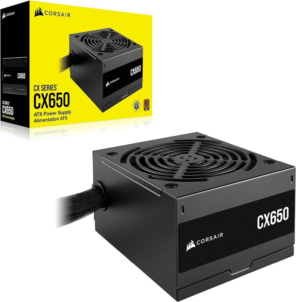 Fuente de Poder Corsair CX650 80 PLUS Bronze 20+4 pin ATX 120mm 650W