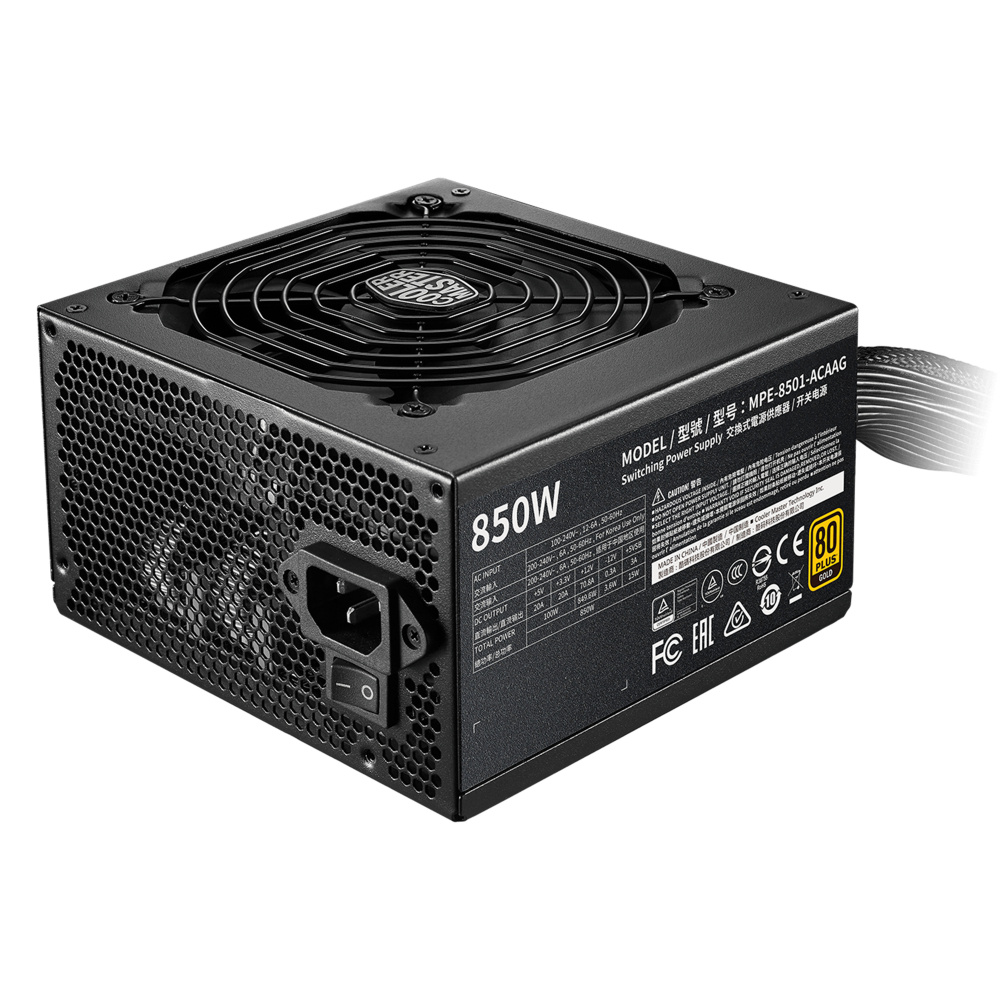 Fuente de Poder Cooler Master MWE Gold 850 - V2 80 PLUS Gold 24-pin ATX 120mm 850W