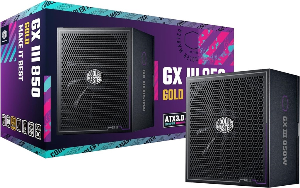 Fuente de Poder Cooler Master GX III GOLD 850 80 PLUS Gold 24-pin ATX 135mm 850W