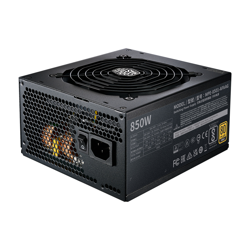 Fuente de Poder Cooler Master MWE Gold 850 - V2 Full Modular 80 PLUS Gold 24-pin ATX 120mm 850W