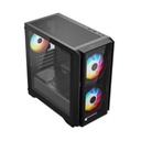 Gabinete Gamer Balam Rush Carbono Crystal 4000C Mini-Tower Micro-ATX Sin Fuente