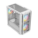 Gabinete Balam Rush CARBONO CRYSTAL 4000C con Ventana Mini-Tower Micro ATX/Mini-ITX USB 3.0 3 Ventiladores Instalados