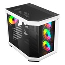 Gabinete balam rush br-938693 tank master 9600tb atx 1*usb 3.0 cristal temp 4 fan blanco y negro