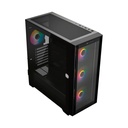 Gabinete Balam Rush Carbono Twin Mate 9000 con Ventana RGB Full-Tower ATX/E-ATXMicro-ATX/Mini-ITX USB 3.0/2.0 sin Fuente 4 Ventiladores RGB Instalados