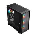 Gabinete Balam Rush Carbono Twin Mate 8000 con Ventana RGB Midi-Tower Micro-ATX/Mini-ITX USB 3.0/2.0 sin Fuente 4 Ventiladores RGB Instalados