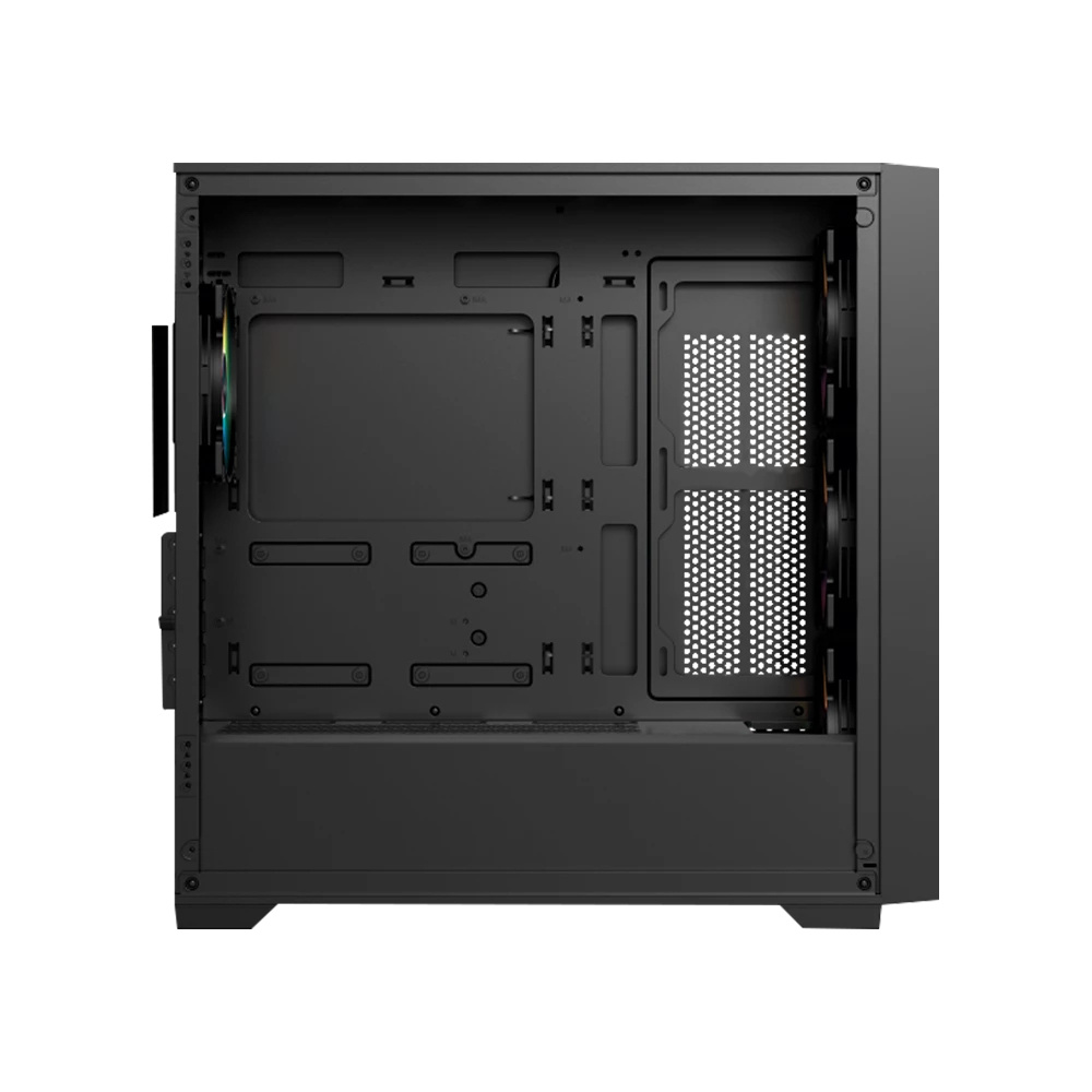 Gabinete Balam Rush Carbono Twin Mate 8000 con Ventana RGB Midi-Tower Micro-ATX/Mini-ITX USB 3.0/2.0 sin Fuente 4 Ventiladores RGB Instalados