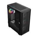 Gabinete Balam Rush Carbono Twin Mate 7000 con Ventana RGB Midi-Tower ATX/Micro-ATX/Mini-ITX USB 3.0/2.0 sin Fuente 4 Ventiladores RGB Instalados