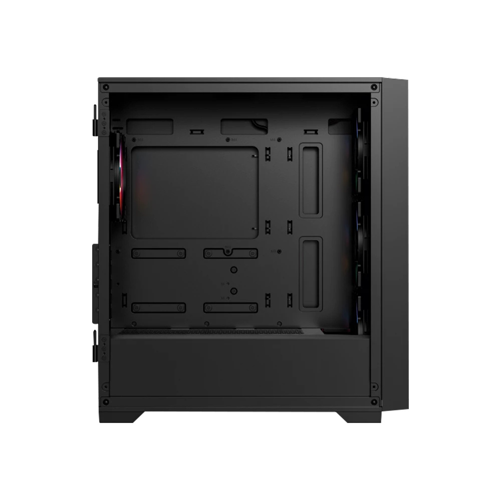 Gabinete balam rush br-938815 carbono twin mate6000 micro atx 1*usb 3.0 doble panel 4 fan negro