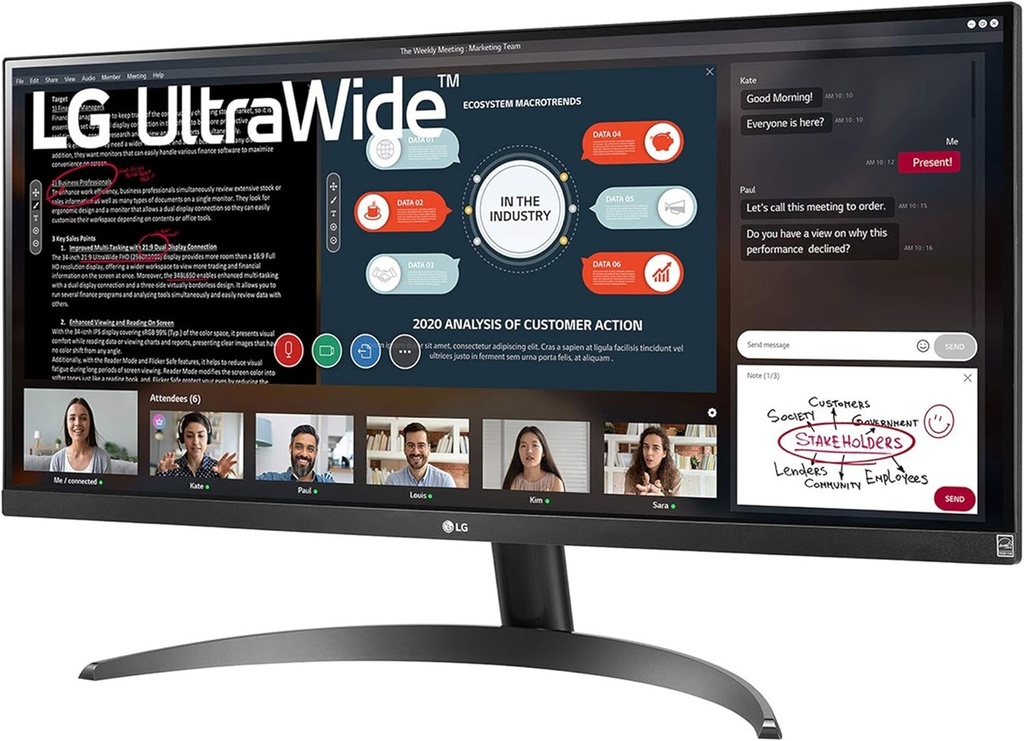 Monitor lg 29" ultrawide con amd freesync fhd resolución 2560x1080 panel ips