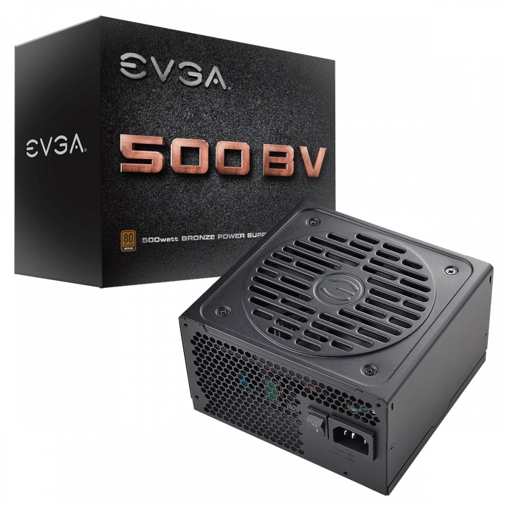 Fuente de Poder EVGA BV 500W 80 Plus Bronze ATX 12V 24 pin Fan 120mm