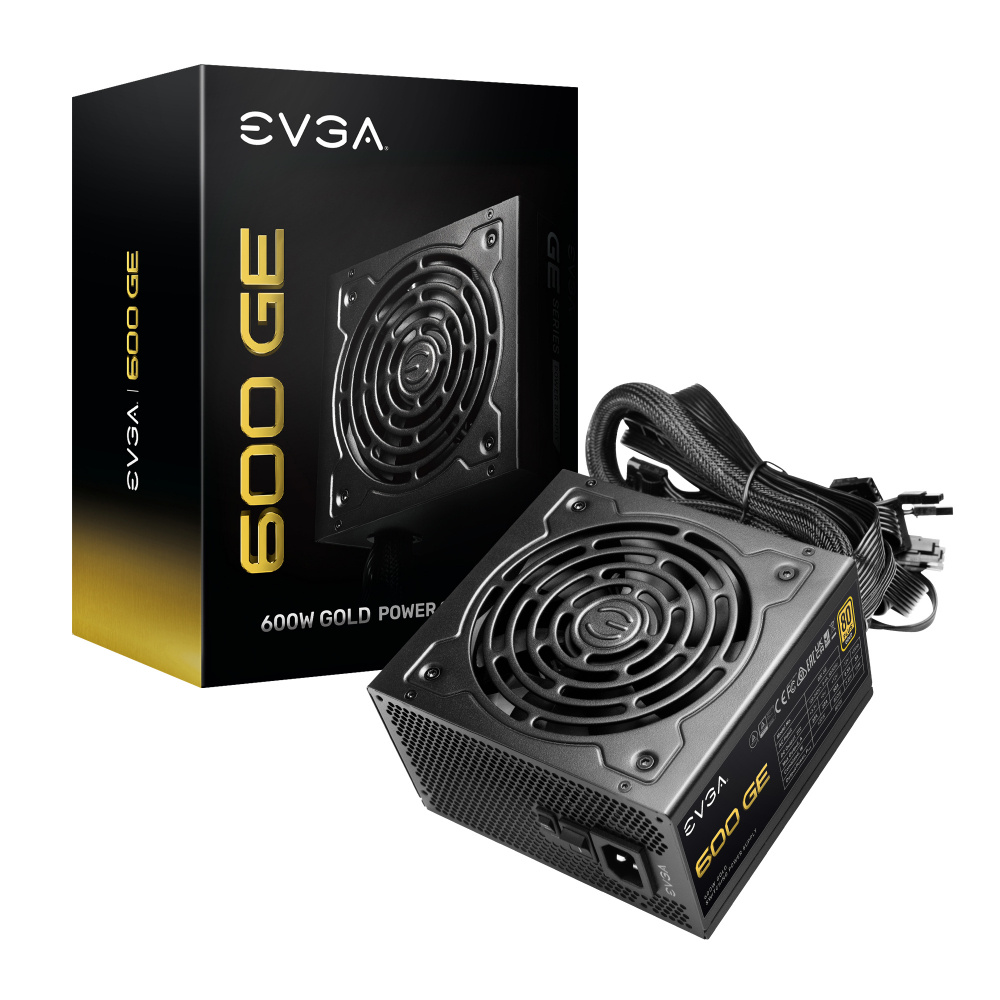 Fuente de Poder EVGA GE 600W 80 Plus Gold ATX 12V Eco Mode 24 pin Fan 120mm