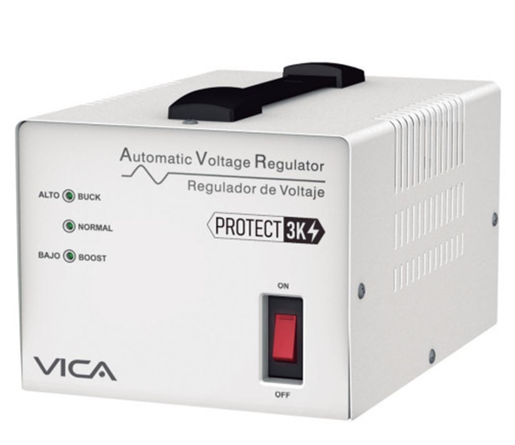 Regulador Vica Protect 3K 1800W 3000VA Entrada 120V 4 Contactos