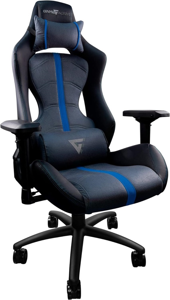 Silla Game Factor CGC650 Tapizado Automotriz Reclinable Descansa Brazos 4D Altura Ajustable Frenos