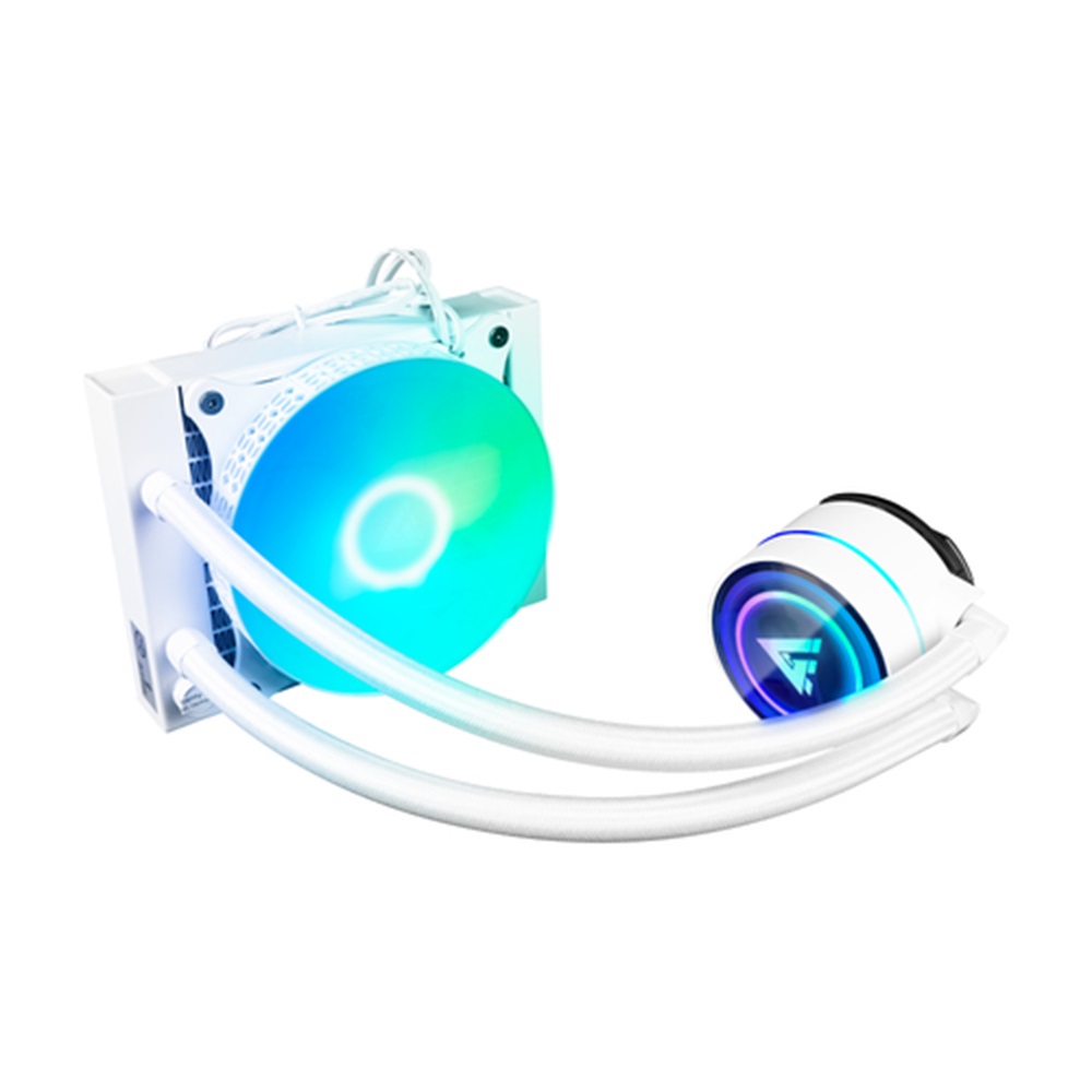 Enfriamiento Liquido Para CPU Game Factor LQG501-WH ARGB+ Arcoiris 2550RPM LGA 1700 120mm