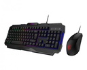 Kit Teclado De Membrana Y Mouse Gaming MSI Forge GK100 Combo US USB 6400 DPI RGB