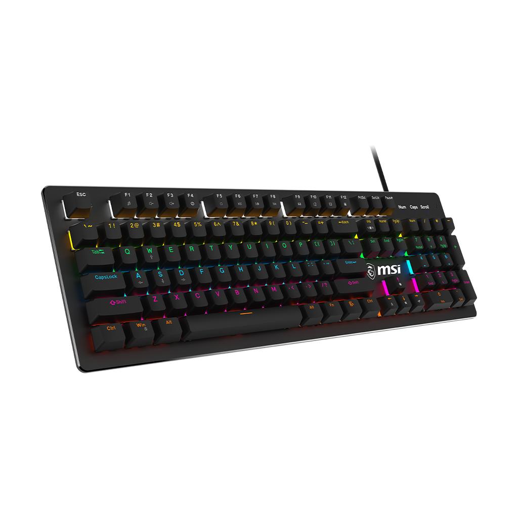 Teclado Mecanico Gaming MSI Forge GK300 US Alambrico 1.6m Usb 2.0 Anti-ghosting RGB