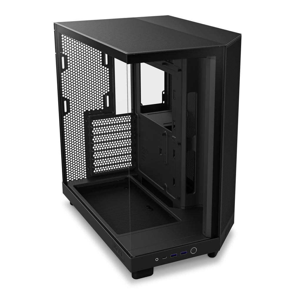 Gabinete NZXT H6 Flow Con Ventana Midi-Tower ATX/Micro-ATX/Mini-ITX USB 3.2 sin Fuente 3 Ventiladores Instalados