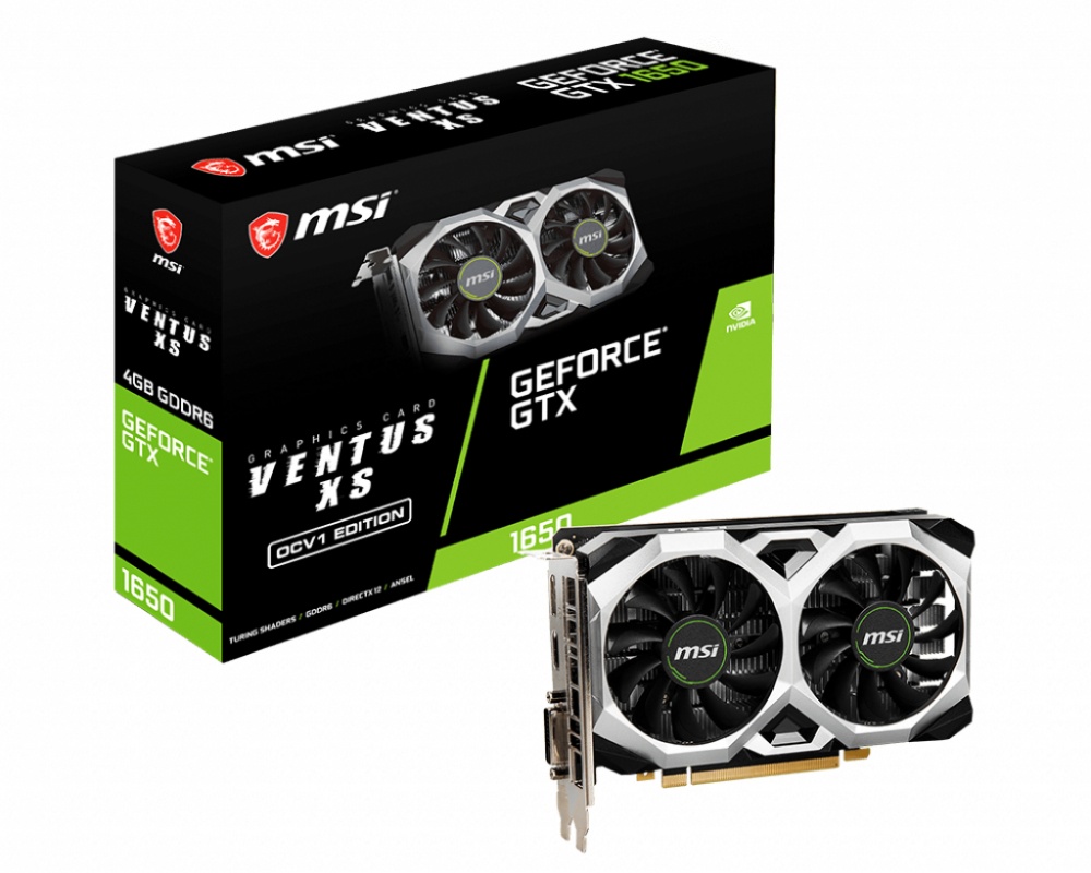 Tarjeta De Video MSI NVIDIA GeForce GTX 1650 Ventus XS OC V1 4GB 128-bit GDDR6 PCI Express x16 3.0