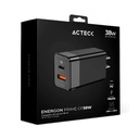 Cargador De Pared Acteck AC-935562 Energon Prime CP38W Advanced 38W 1x USB-C 1x USB-A