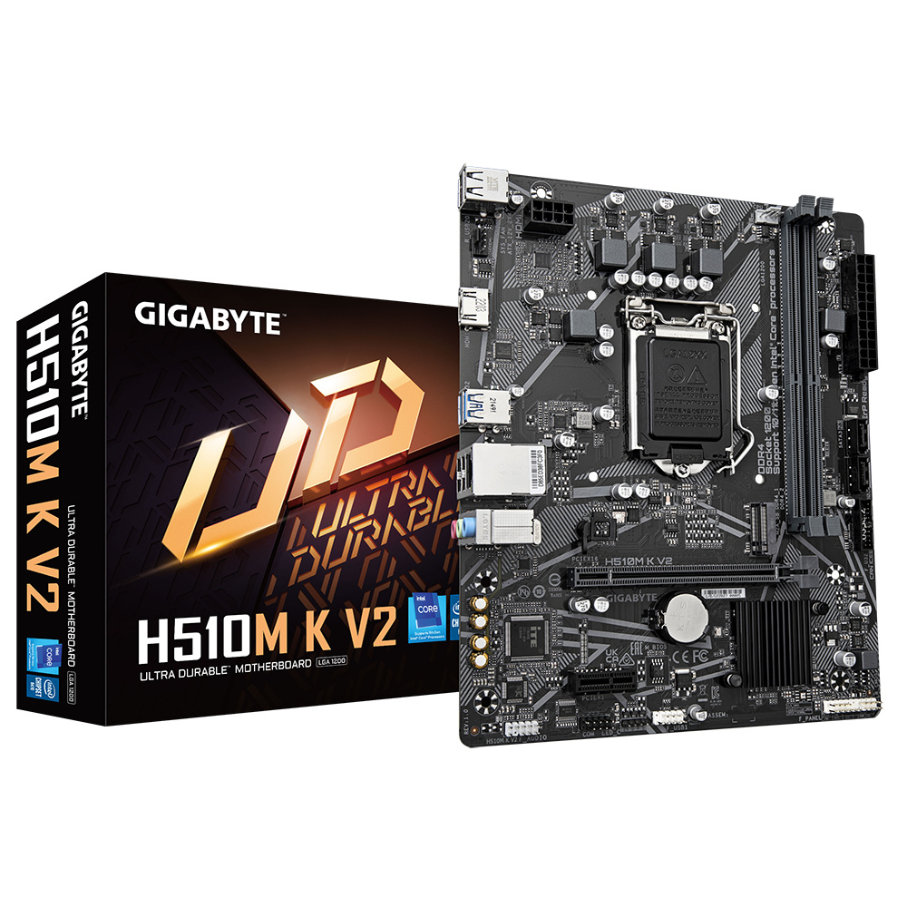 Tarjeta Madre Gigabyte Micro-ATX H510M K V2, S-1200 Intel H470 Express HDMI 64GB DDR4 Para Intel