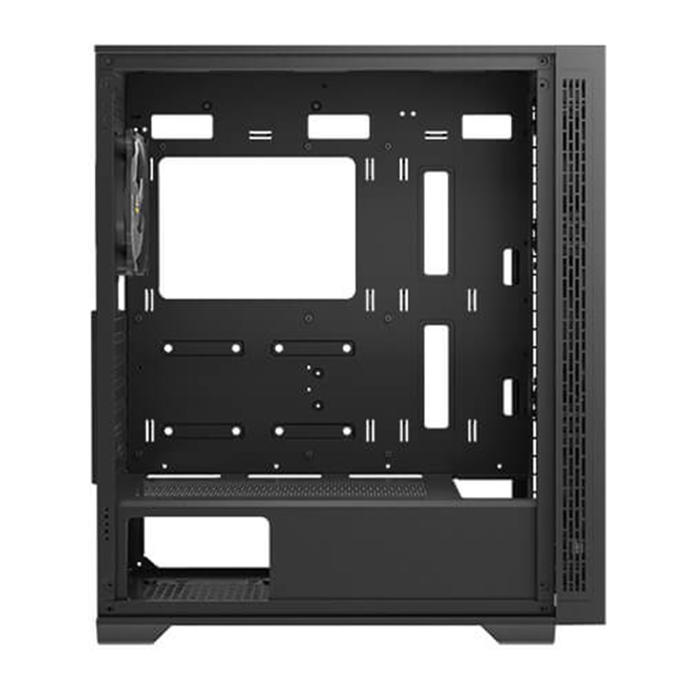 Gabinete antec ax81 elite media torre, ventana de cristal, 4x ventiladores argb 120mm, negro