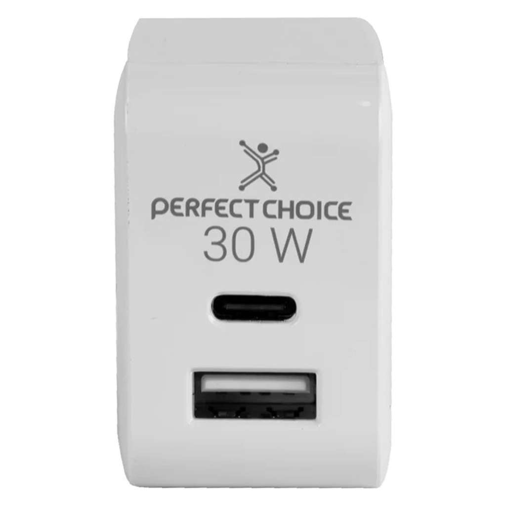 Cargador De Pared Perfect Choice 30W 1x USB-A/USB-C