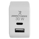 Cargador De Pared Perfect Choice 30W 1x USB-A/USB-C