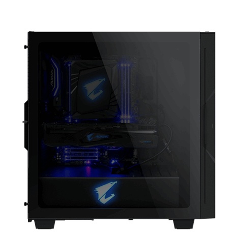 Gabinete AORUS C300 Glass Con Ventana RGB Midi-Tower ATX/Micro ATX/Mini-ITX USB 3.0 Sin Fuente 2 Ventiladores Instalados