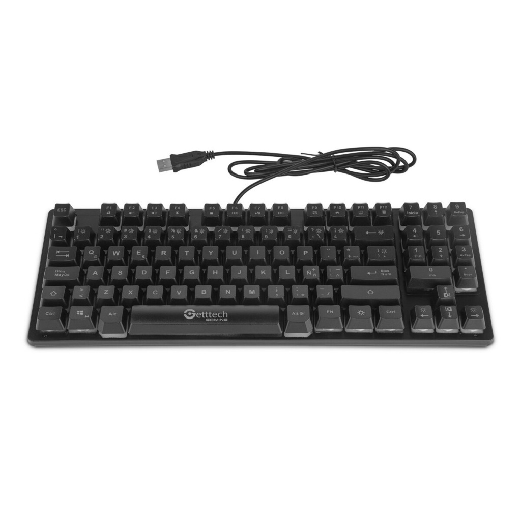 Teclado De Membrana Gamer Getttech TKC 80% RGB Alámbrico Español