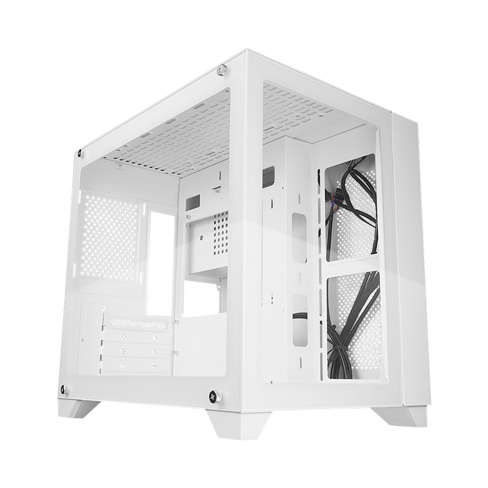 Gabinete Game Factor CSG570-WH Con Ventana Midi-Tower Micro-ATX/Mini-ITX USB 2.0/3.0 Sin Fuente