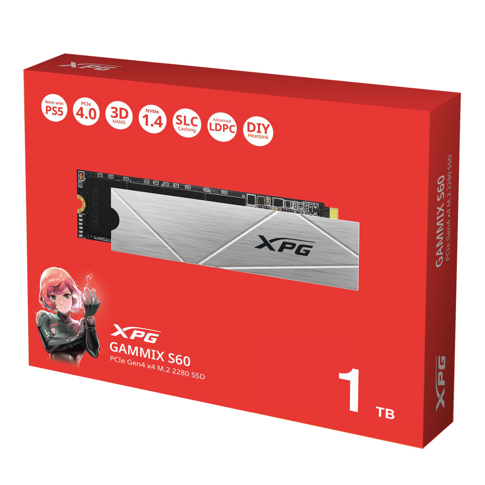 Unidad De Estado Sólido SSD XPG GAMMIX S60 NVMe 1TB PCI Express 4.0 M.2