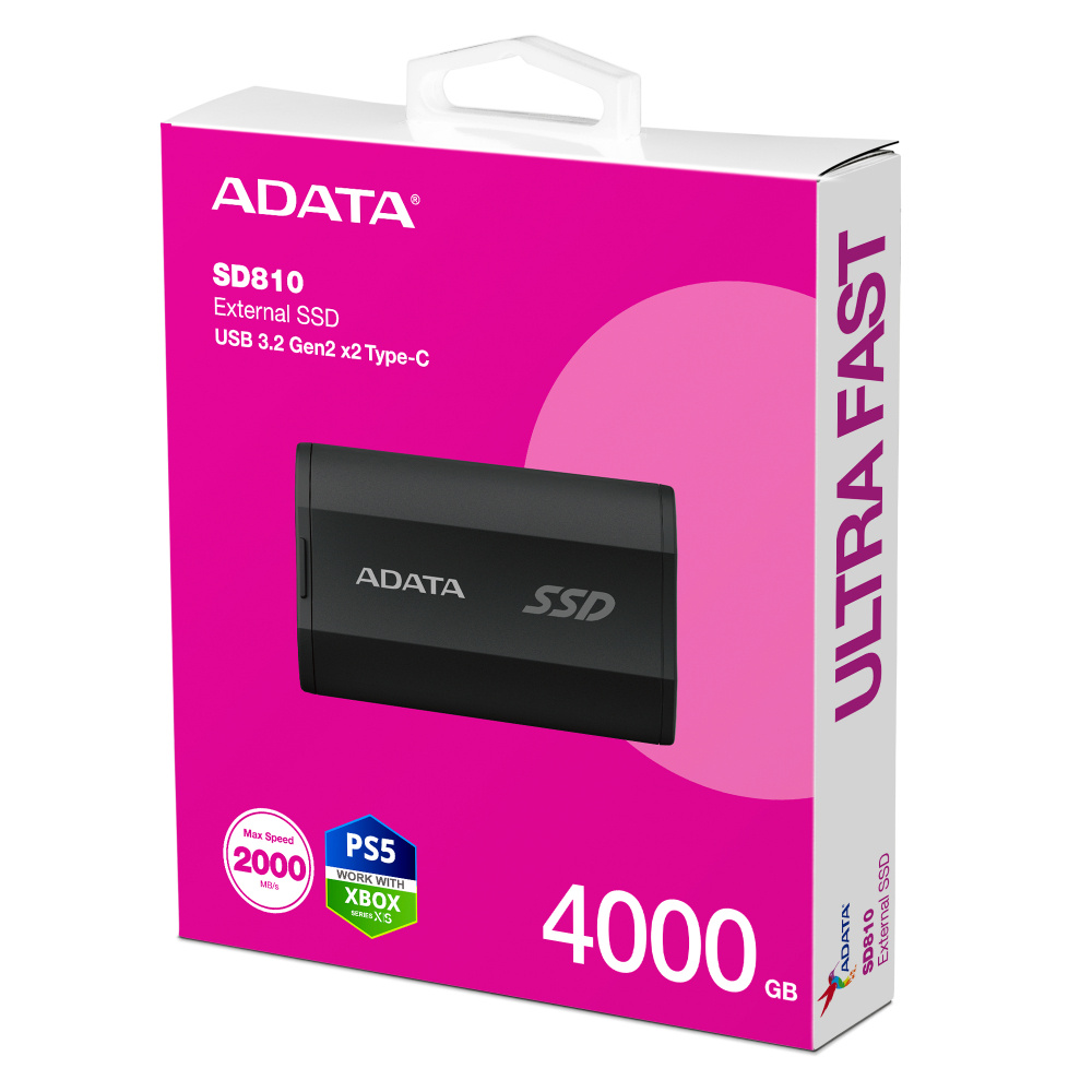 Unidad De Estado Solido Externo SSD Externo Adata SD810 4TB USB-C 3.2