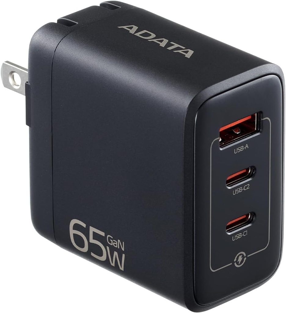 Cargador de Pared Adata Charger U 65W 2x USB-C PD 3.0 1x USB-A QC 3.0