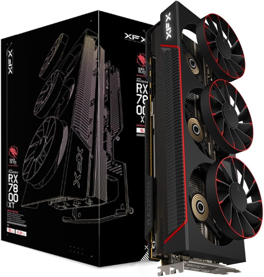 Tarjeta de Video AMD Radeon RX 7800 XT XFX Magnetic Air 16GB GDDR6 1xHDMI 3xDisplayPort PCI Express 4.0