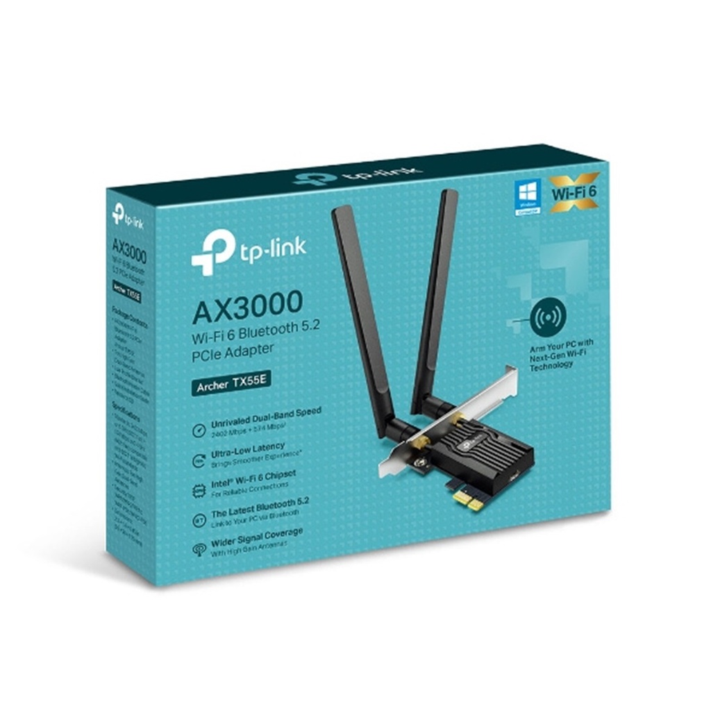 Tarjeta de Red TP-Link ARCHER TX55E 2402 Mbit/s PCI Express 2 Antenas