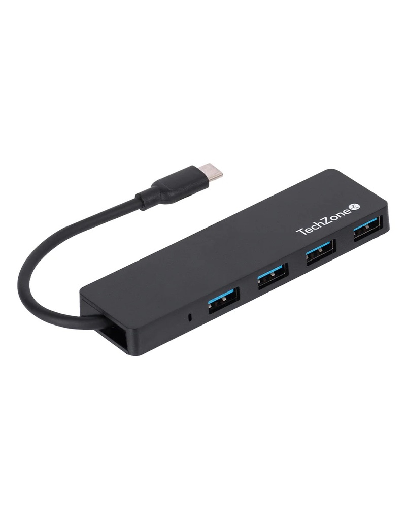 Hub USB TechZone TZACHB01 USB C 3.0 - 4x USB A 3.0