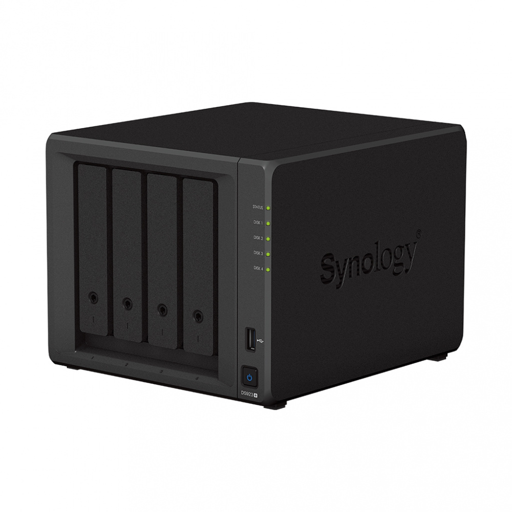 Servidor NAS DiskStation Synology DS923+ 4 Bahías AMD Ryzen R1600 2.60GHz 4GB DDR4 2x USB 3.2