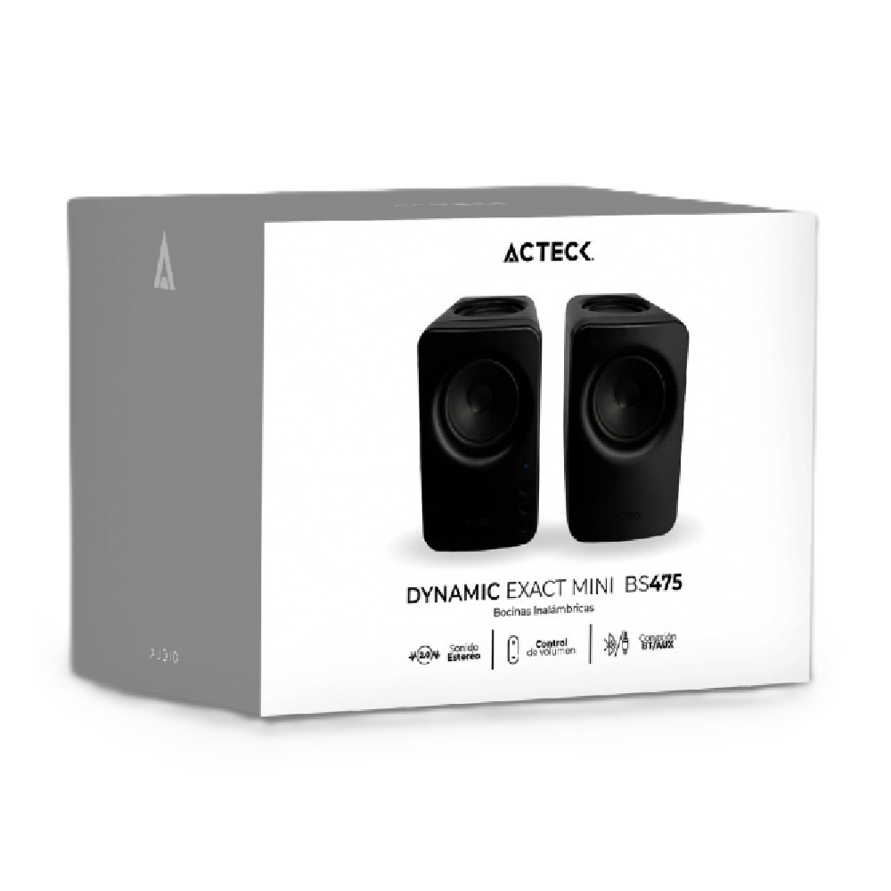 Bocina para Computadora Acteck Dynamic Exact Mini BS475 Bluetooth Alámbrico/Inalámbrico 2.0 10W RMS 2 Piezas