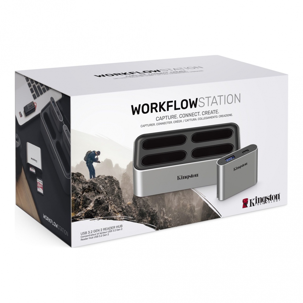 Lector de Memoria Kingston Workflow Station Con Hub USB 3.0