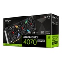 Tarjeta de Video PNY XLR8 Gaming Verto GeForce RTX4070 Super OC 12GB Triple Fan EPIC X RGB GDDR6X PCIe 4.0 1x HDMI 3x DisplayPort