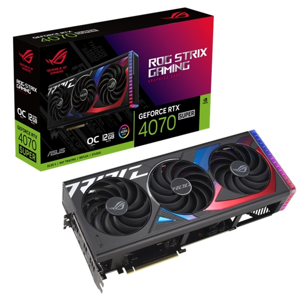 Tarjeta De Video ASUS ROG-STRIX-RTX4070S-O12G-GAMING OC 12 GB GDDR6